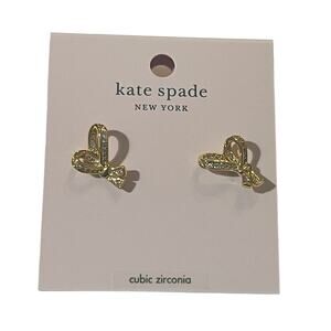 Kate Spade Bow All Tied Up Pave Studs New